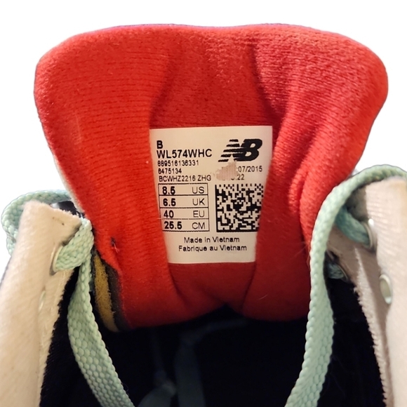 New Balance 574 Encap Classics Harbor Grey Red Mint Low Sneakers Womens Size 8.5 - Picture 3 of 7